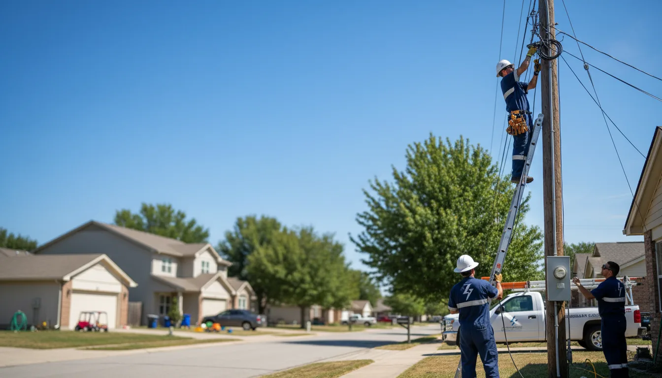 Residential electrician providing installation services in Krum, TX